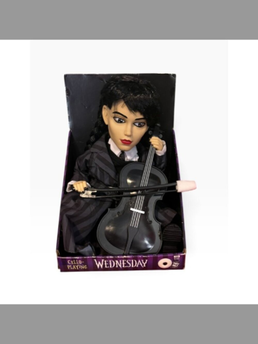 Wednesday Addams Cello-Playing Animated Doll – 13” – Tekky – NIB